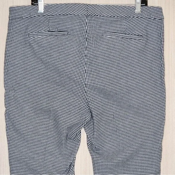 Lauren Ralph Lauren Black White Houndstooth Ankle Pants Career Dark Academia 14 - Picture 5 of 12